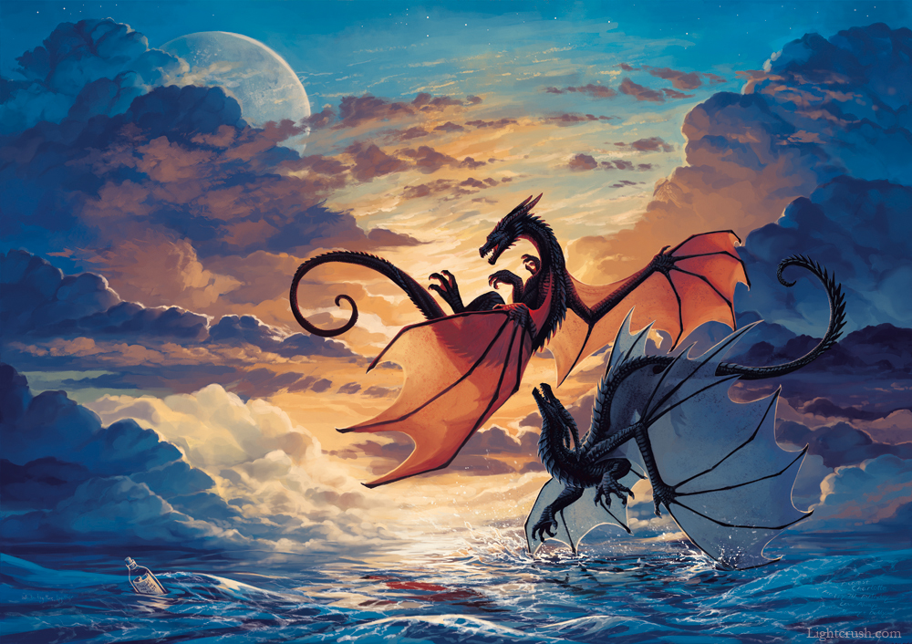 Bright Ocean - Dragon Painting